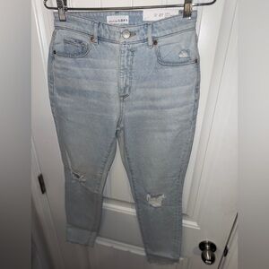 LOFT Light Wash curvy high skinny ankle jeans Sz:4P 27 NWT